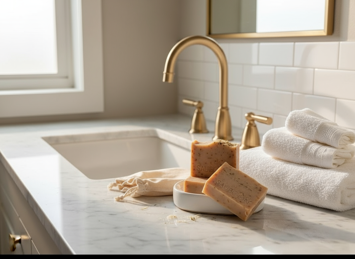 Sauboon Handcrafted Soaps: Luxurious, small-batch soaps enriched with natural clays for pure, radiant, and refined skin.
Experience natural luxury with Sauboon’s clay-infused, handcrafted soaps — made in small batches for elegant, honest skincare.
Sauboon creates luxurious, clay-based soaps crafted in small batches — pure, natural skincare with a touch of artistry.