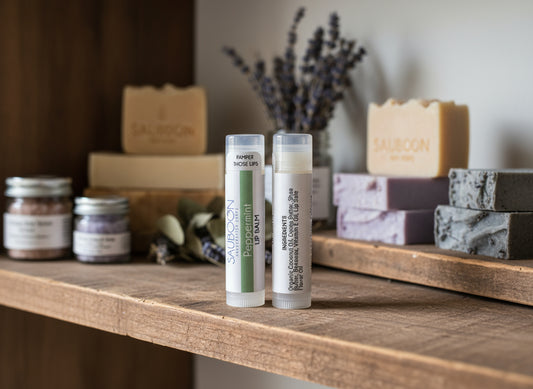 Our handcrafted luxurious lip balms are made locally here in San Diego in small batches.  Highest quality ingredients used to give the best moisture, nourishment, and pampered experience.  All our lip balms are made with coconut oil, cocoa butter, shea butter and lip safe flavor oils that smell amazing! Great for gifting for birthdays, party favors, celebrations, bridal showers or self care gift to yourself!