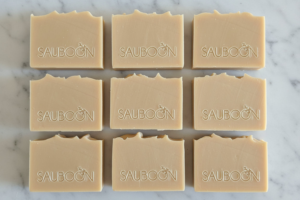 Discover the refreshing scent of Sauboon's Lemon Verbena Soap, handcrafted with nourishing plant-based oils and creamy kaolin clay for a rich, luxurious lather. Bright notes of fresh lemon verbena blend with juicy grapefruit and sweet orange to create a clean, uplifting citrus fragrance that leaves skin feeling soft, refreshed, and lightly scented. This vegan, phthalate-free artisan soap is perfect for daily use and makes a thoughtful gift for anyone who loves fresh citrus soaps, natural skincare, and handc