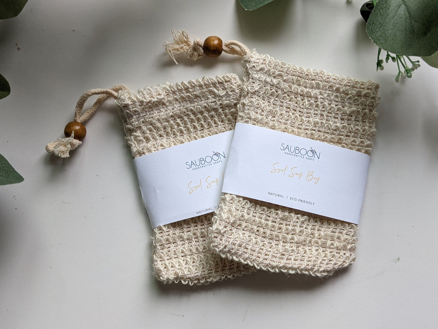 Sisal Soap bag, natural fibers. Makes a fantastic gift along with our luxurious handcrafted soaps, made in small batches here in San Diego.