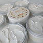 Hydrate your skin with amazing body butter that your skin will love for days but without the grease!  Made with shea butter & mango butter, which has wonderful skin hydrating properties.  Made in small batches here in San Diego using the highest quality ingredients including luxurious mango butter, shea butter.  Fast absorbing, non-greasy, you will want to keep this instock year round!  Great for gifting, party favors or just for self care to yourself!