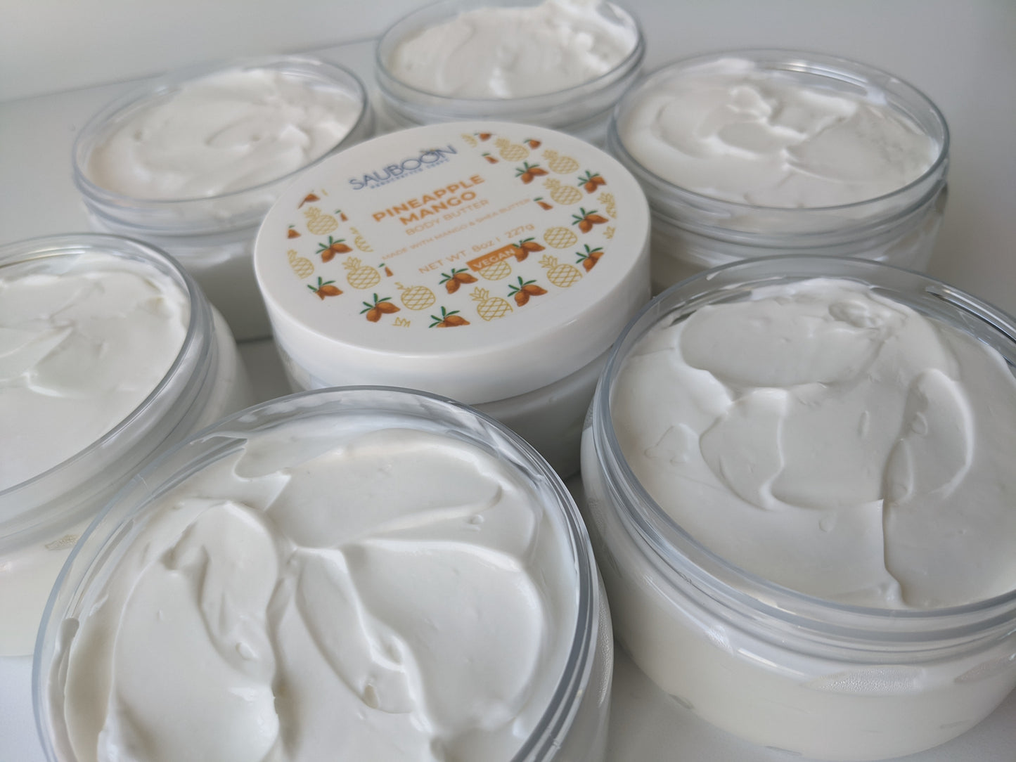 Hydrate your skin with amazing body butter that your skin will love for days but without the grease!  Made with shea butter & mango butter, which has wonderful skin hydrating properties.  Made in small batches here in San Diego using the highest quality ingredients including luxurious mango butter, shea butter.  Fast absorbing, non-greasy, you will want to keep this instock year round!  Great for gifting, party favors or just for self care to yourself!