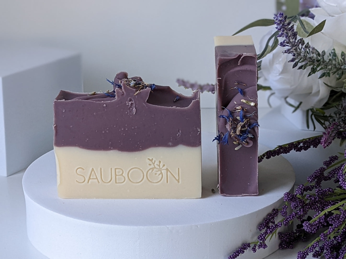 Lavender vegan handcrafted soaps. Our handcrafted luxurious soaps are made locally here in San Diego in small batches.  Highest quality ingredients used to give the best lather, nourishment, and cleansing experience.  We use different type of clays in each soap including rhasoul clay, kaolin clay, rose clay, red Moroccan clay, French green clay which add to the beautiful washing experience using our soaps. Great for gifting for birthdays, celebrations, bridal showers or self care gift to yourself!